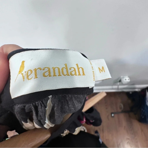 Verandah Togg Sunset Hand-Beaded Cold-Shoulder Maxi Dress. Size Medium - Picture 9 of 13